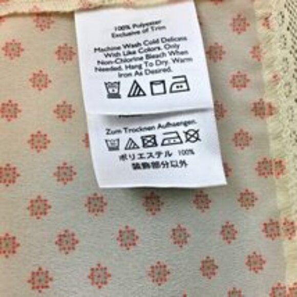 EDDIE BOWER USA Cap Sleeve Scoop Neck Hidden Buttons Tan Tunic Blouse Med NWT - Picture 6 of 8